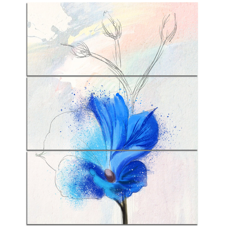 « belle magnifique aquarelle », ensemble de 3 reproductions d’art mural sur toiles tendues