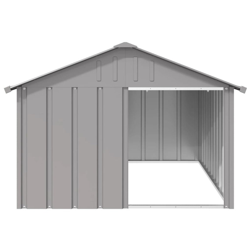 Huddersfield Dog Hutch, Grey, 116.5cm W x 153cm H x 81.5cm D
