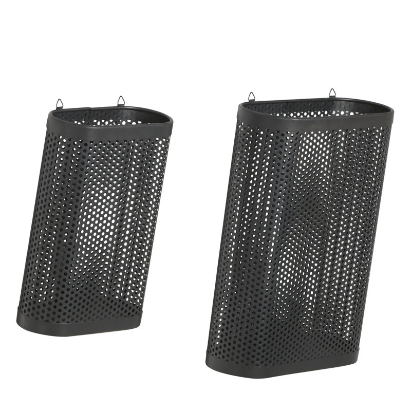 Ensemble de 2 paniers en métal/fils en maille décorative modern, H 11 po x l 15 po x P 4 po