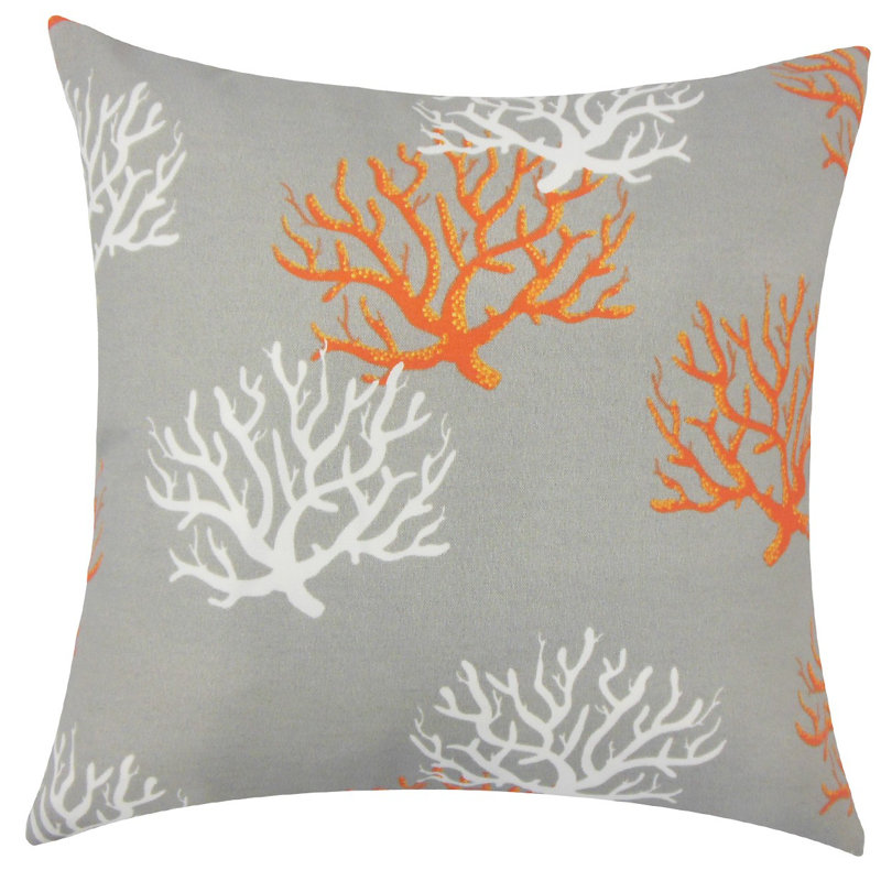 Housse et insert de coussin carré Gyan, H 18 po x l 18 po x P 5 po, Agrume