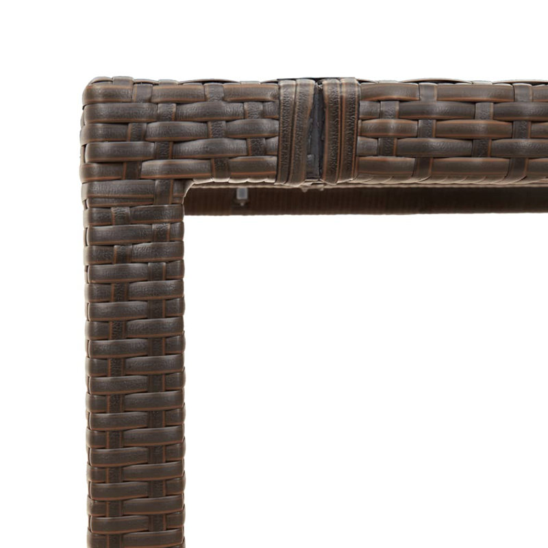 Hollaman Rectangular Outdoor Dining Table , 190cm cm W 90cm cm D, Brown
