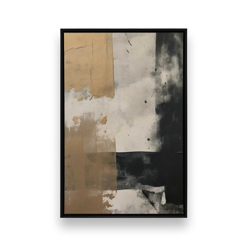 Reproduction sur toile mélancolique danses III, H 12,75 po x l 8,75 po x P 1,75 po, Cadre flottant noir satiné