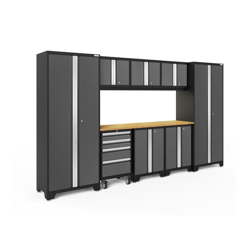 Bold 3.0 Series 9 Piece Complete Storage System Set, Bamboo, Grey