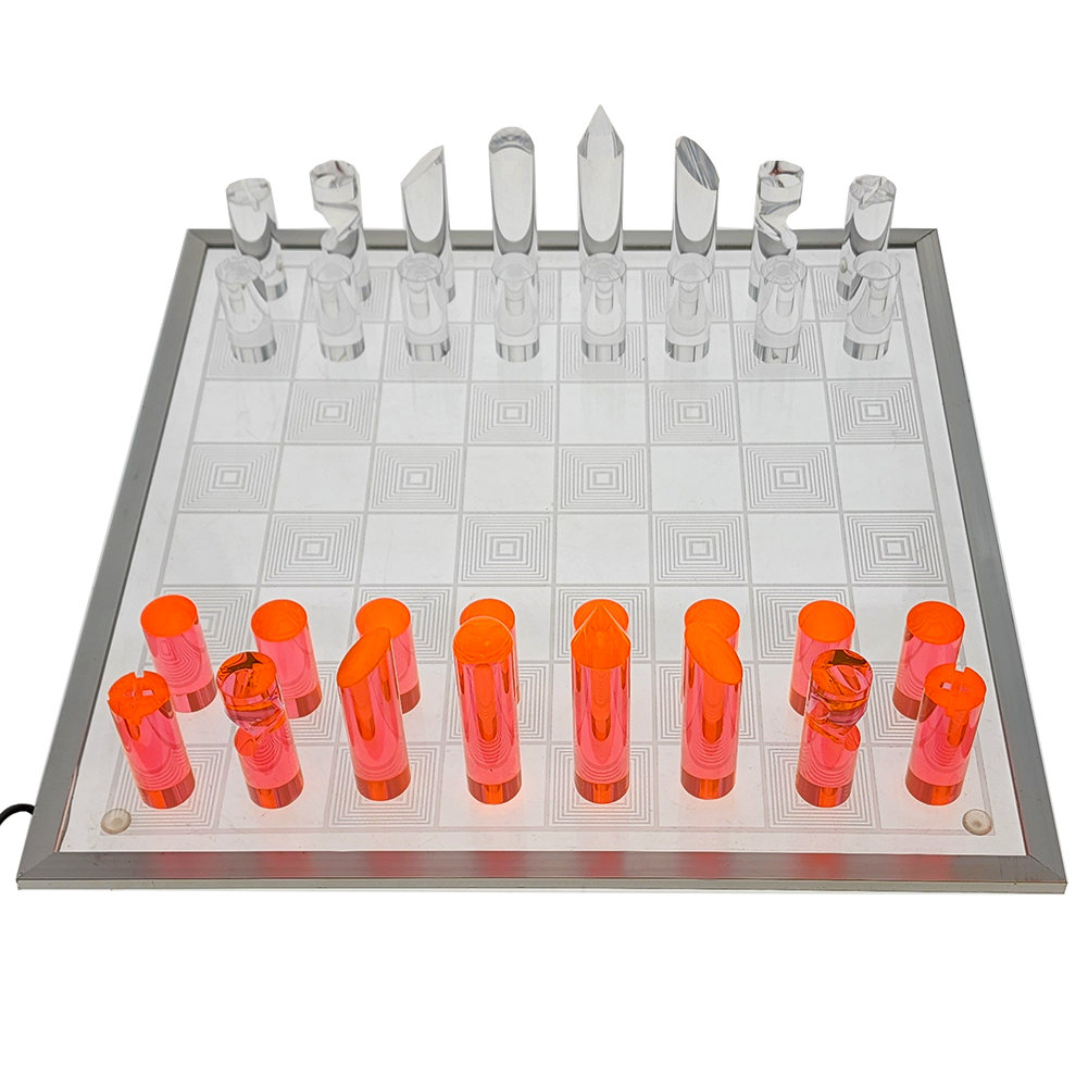 Trademark Games Modern Chess Set - Acrylic Chess Board with 32