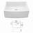 White Farmhouse Sink, Kitchen Sink Ceramic Arch Edge Apron Front Single Bowl Farm Kitchen Sinks