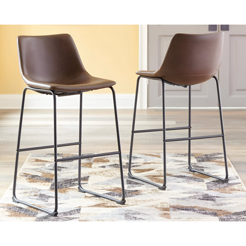 Tabouret Farin (ensemble de 3), Tabouret de bar (siège d’une hauteur de 30 po), Brun