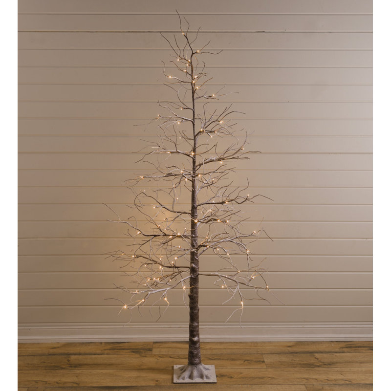 Medium Indoor/Outdoor Snowy Lighted Tree, 6'H with 98 Lights