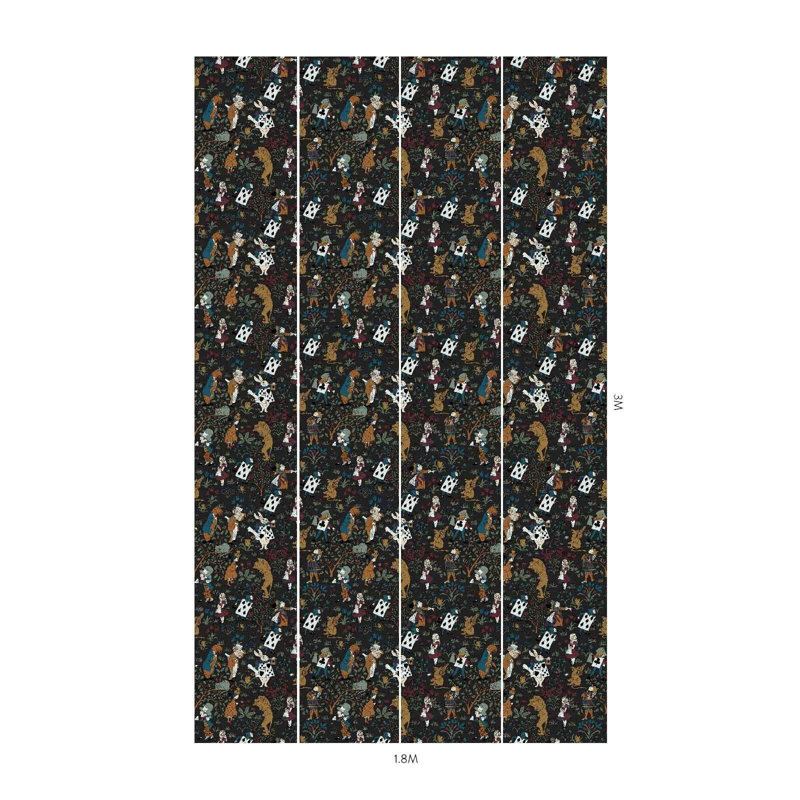 Alice in Wonderland Wallpaper, Noir
