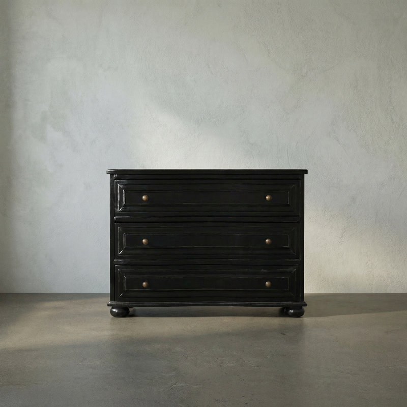 Lauren 3 - Drawer Dresser, Hand Rubbed Black