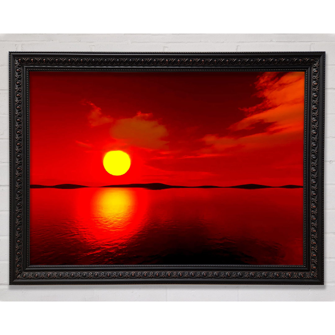 Red Sunblaze Reflection - Einzelner Bilderrahmen Kunstdrucke