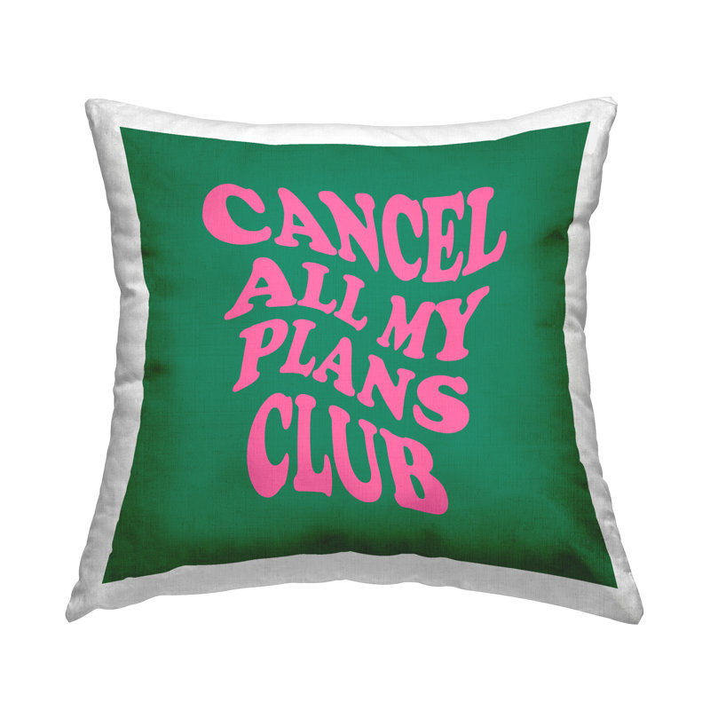 Coussin décoratif noir et rose imprimé introverti par House of Lulu, Vert