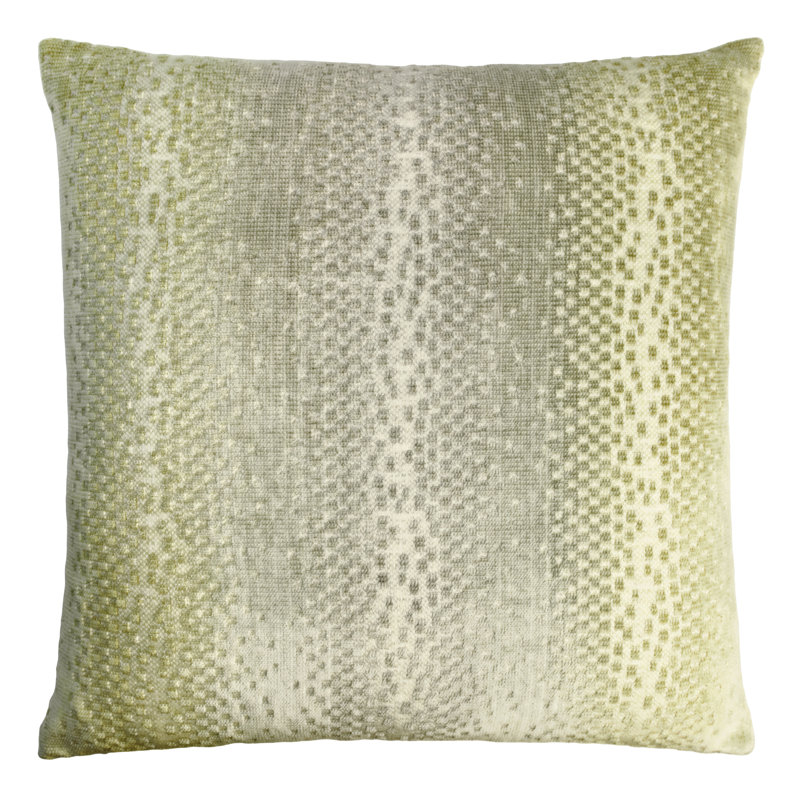 Staccato Square Woven Jacquard Pillow, 22"H x 22"W, Square, Cactus