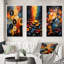 "Colours symphonique", 3 pièces sur toile-1471438283-1471438284