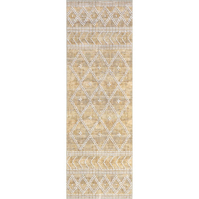 Úna Lattice SplashGuard Machine Washable Area Rug