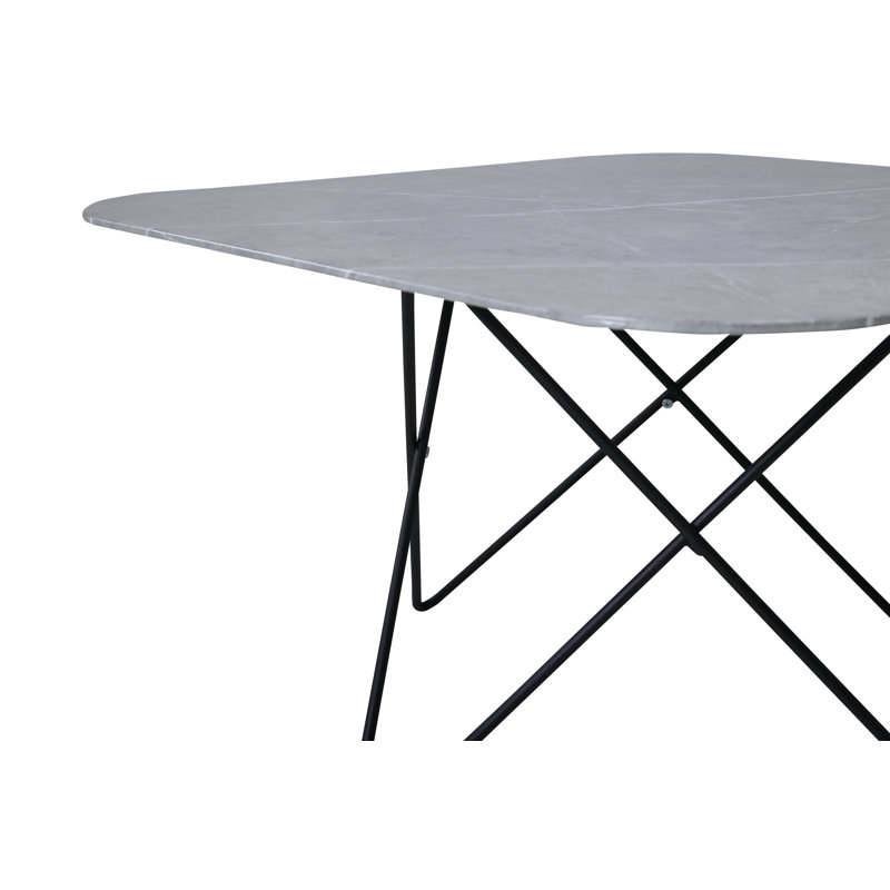 Lancaer 80cm Glass Top Console Table, Black, Grey