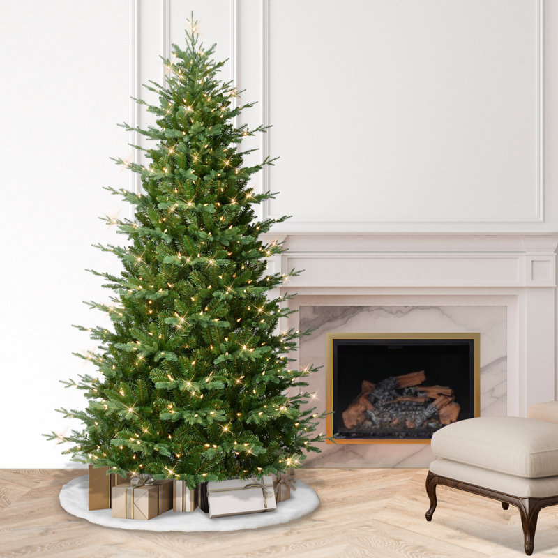 7.5' Lighted Artificial Spruce Christmas Tree