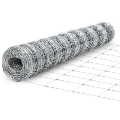 5 ft × 164 ft Heavy Duty Galvanized Steel Livestock Fence, High Strength Wire Mesh for Cattle, Deer, Goat, Hog & Sheep, Weather Resistant Farm & Yard Protection