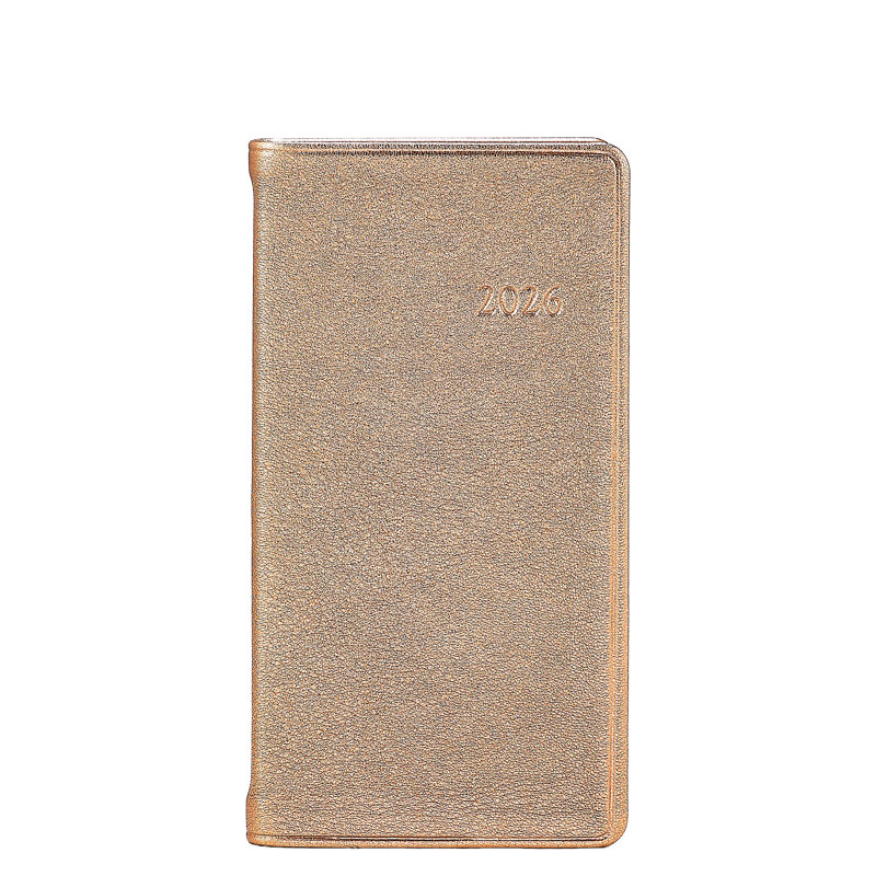 2027 6" Pocket Goatskin Leather Datebook
