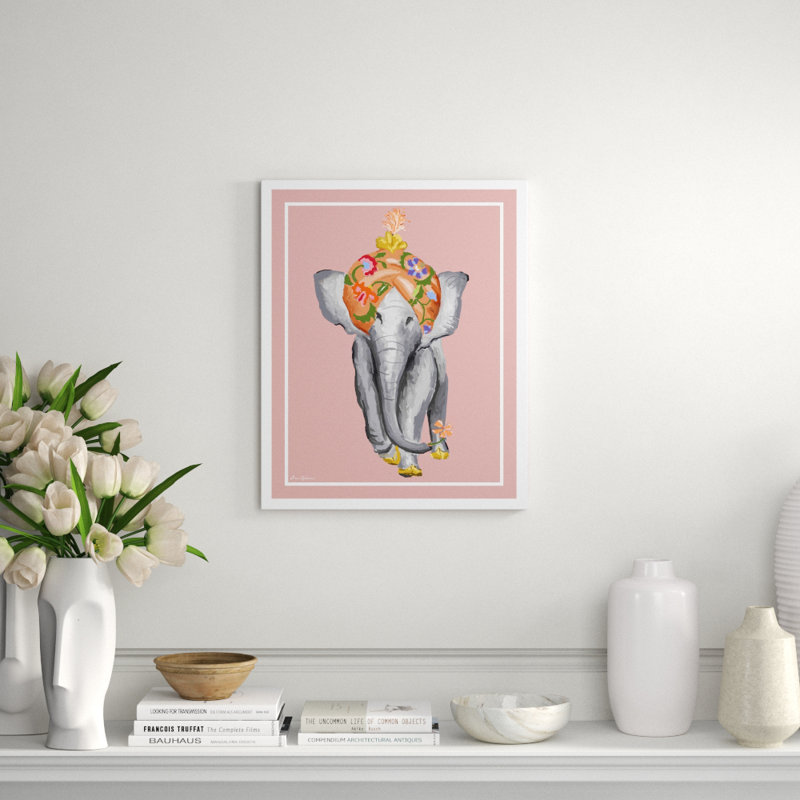 Procession in Orange Framed by Dana Gibson, Pink