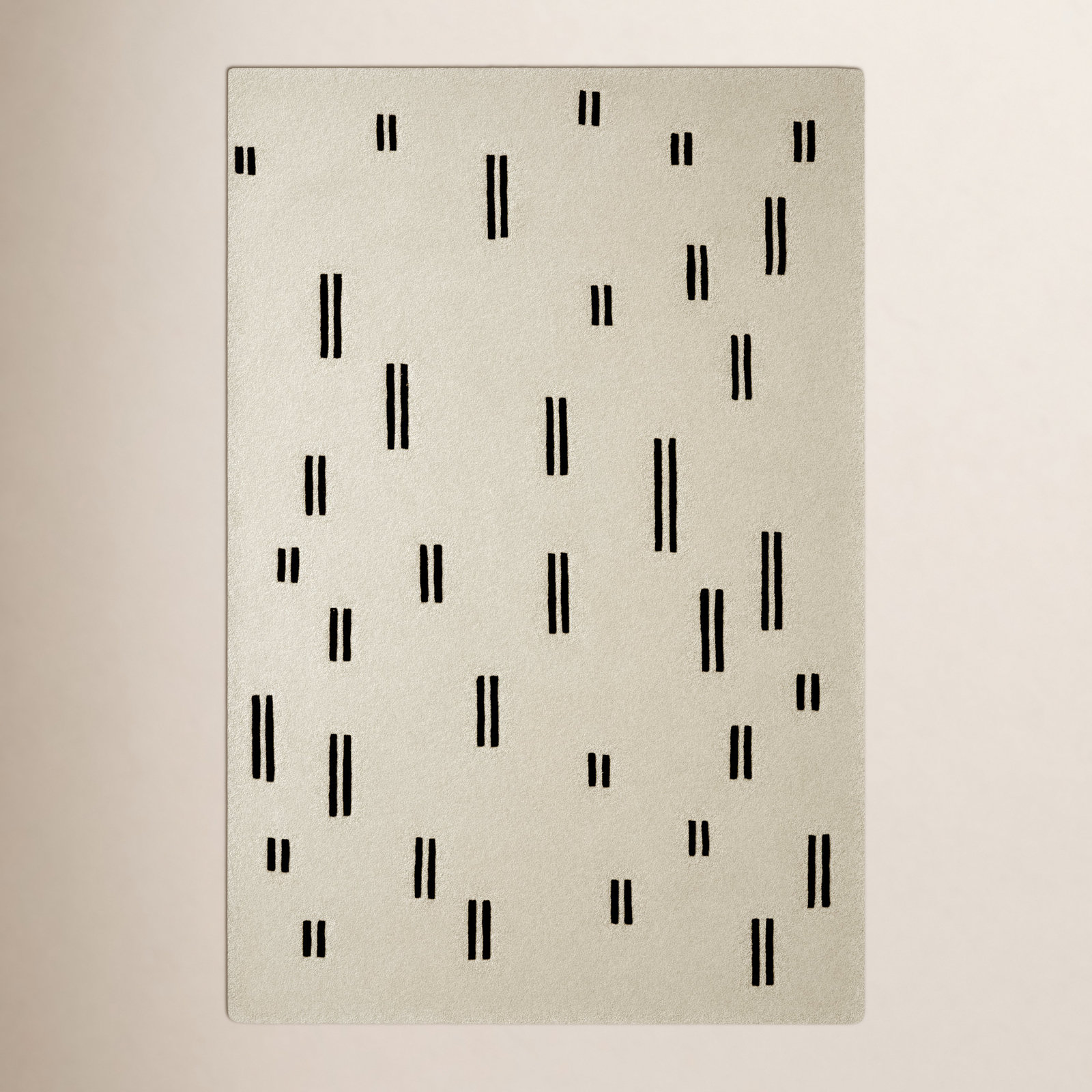Jason Wu Hand-Tufted White Striped Rug, Rectangle 2' x 3'