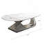 Table basse en pierre frittée avec base en acier inoxydable-69136202