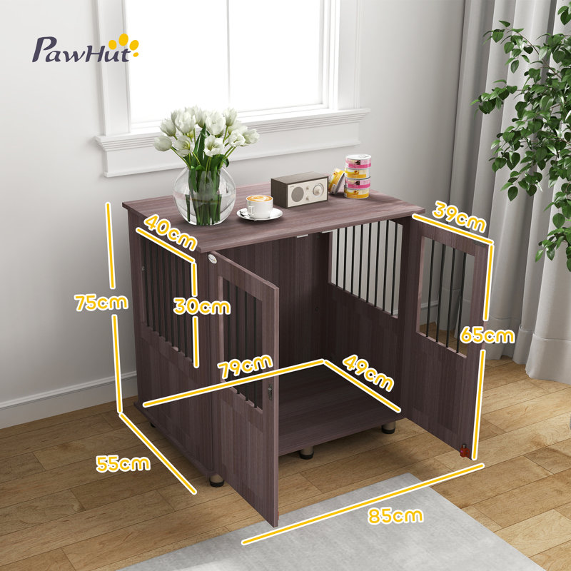 Furniture Style Crate with 2 Doors, 75cm H x 85cm W x 55cm D