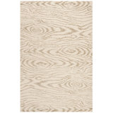 Martha Stewart Hand-Tufted Wool/Silk Beige Area Rug