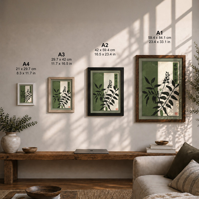 Two Studies Botanical - Framed Print, Oak, A4 - 29.7 x 21.0 cm