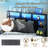 Upholstered Storage Bed Frame with RGB LED Lights & Charging Station, Smart Platform Bed No Box Spring Needed-987994090