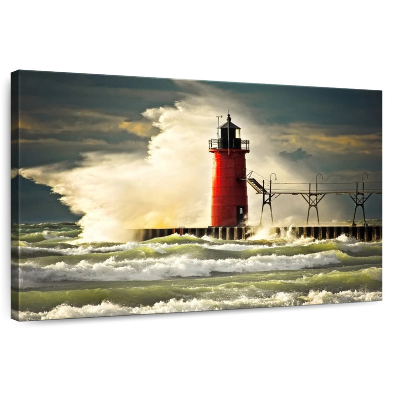 Phare d'Aletra au Michigan, H 24 po x l 36 po
