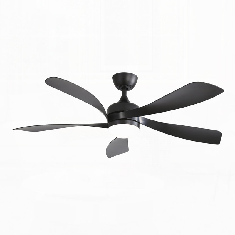 Ventilateur de plafond moderne de 52 pouces avec 5 pales en ABS, télécommande, moteur à courant continu réversible pour la chambre à coucher