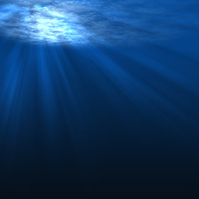 Underwater With Rays - Wrapped Canvas Print