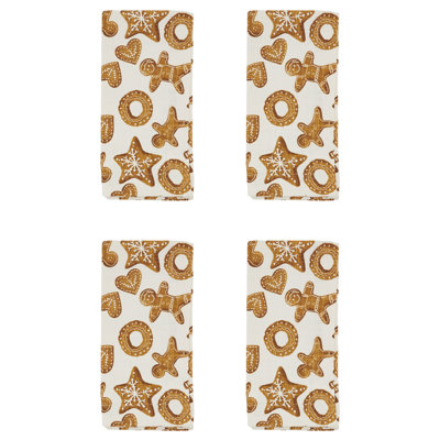 Gingerbread Design Table Napkins (Set of 4)