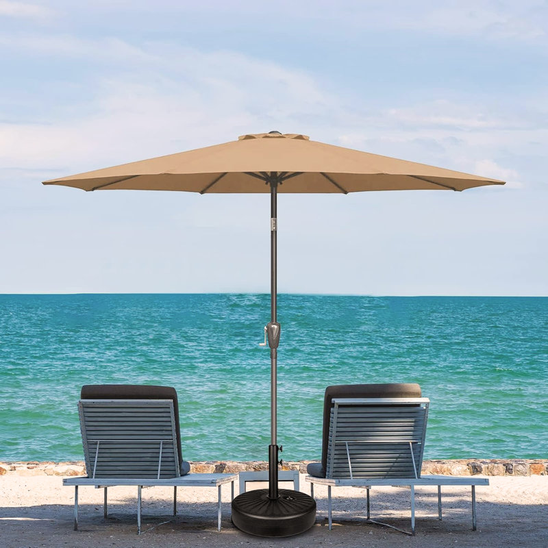 Parasol de marché pour l'extérieur avec 8 boutons robustes et protection contre les rayons UV