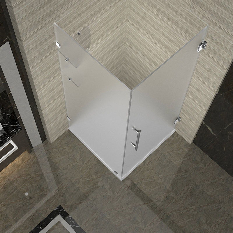 Aquadica GS 32" x 72" Rectangle Hinged Shower Enclosure, Brushed Stainless Steel