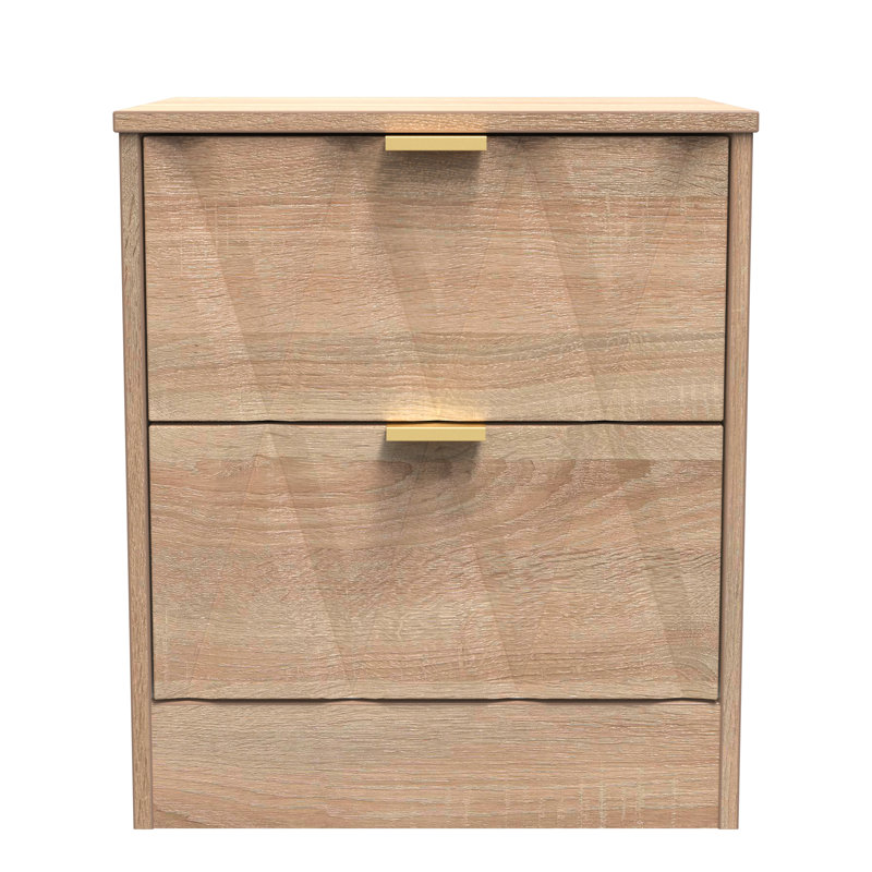 Las Vegas 45 cm W Bedside Table, Bardolino Oak