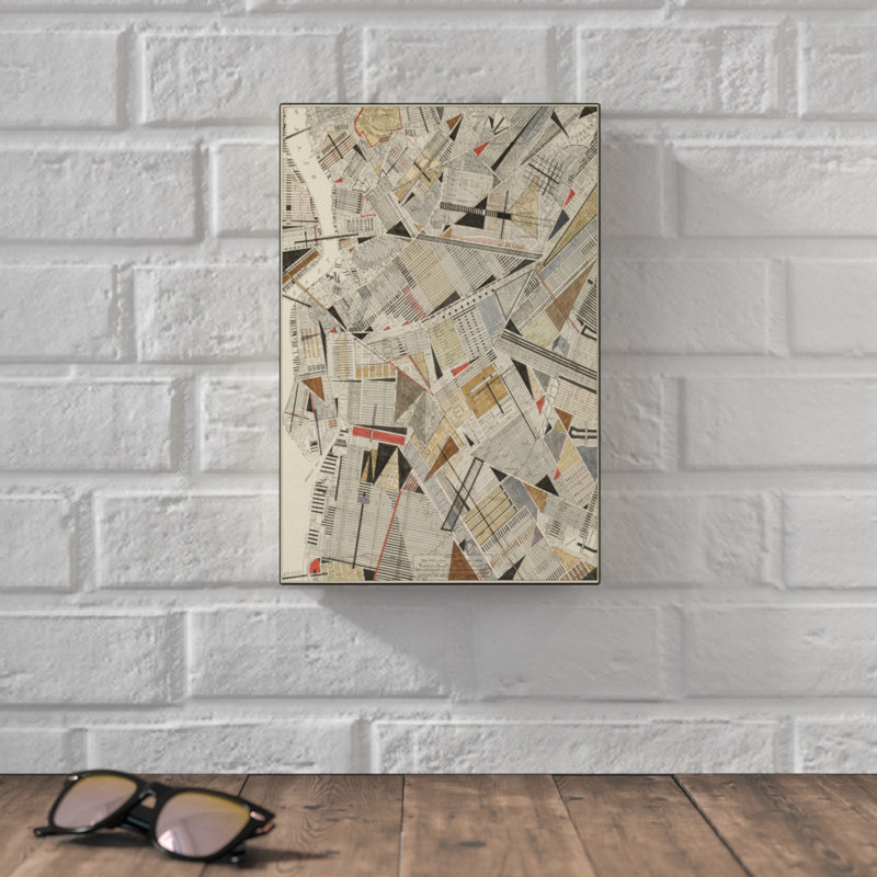 Modern Map Of Brooklyn by Nikki Galapon - Painting on Canvas, 30cm H x 20cm W, Wrapped Canvas