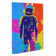 XC1022-1528X Colourful Astronaut - Wrapped Canvas Print