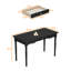 Bureau classique de 120 cm de large avec pieds tournés en hévéa et tiroir de rangement