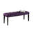 Leviton Fabric Tufted Turned Leg  Dining Bench-1994282679