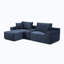 Canapé modulaire modulaire, canapé en nuage de velours côtelé à siège profond avec porte-gobelets, ports USB et boîte de rangement, canapé-lit, canapé sans dossier avec repose-pieds mobile pour le salon, aucun assemblage requis, bleu-9431227