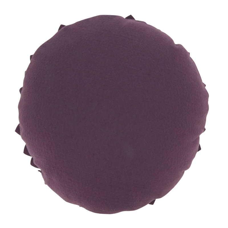 Fleur De Jardin Collection Ruffled Throw Pillow, 13" x 13", Violet