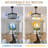 42" Retractable Ceiling Fan with Lights and Remote, Reverisble Quiet DC Motor Chandelier Ceiling Fan