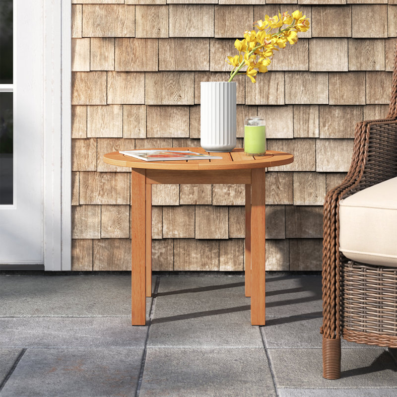 Olene Round Outdoor Side Table , 22.05'' in. W 22.05'' in. D
