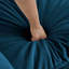 4 modulaires avec 2 places et repose-pieds en chenille bleue chaleureuse