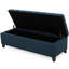 Banc de rangement avec repose-pieds, banc d'entrée, banc de bout de lit, repose-pieds pour chambre à coucher, bleu marine, 300 lb