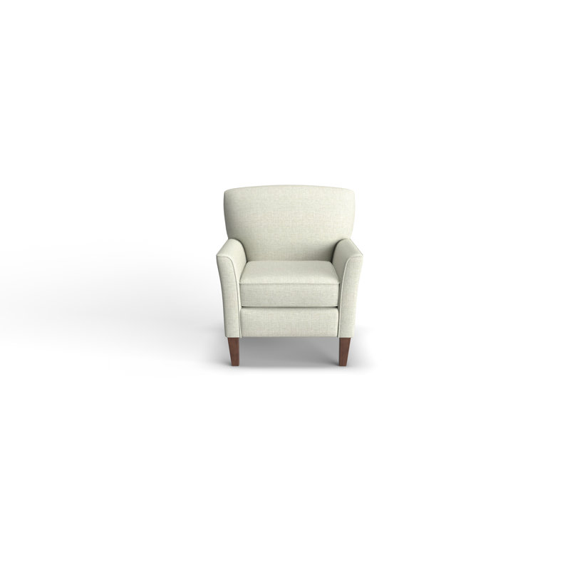 Fauteuil de 33 po de large Shirleyann, Espresso, Mélange de polyester gris