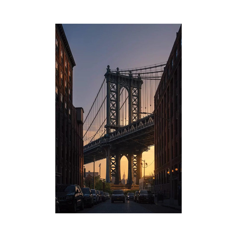Bridge 1 Piece Wall Art on Canvas, 101.6cm H x 66.04cm W x 3.81cm D, Wrapped Canvas