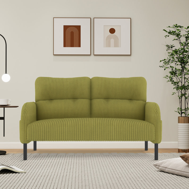 Causeuse en tissu 47 po, Vert olive