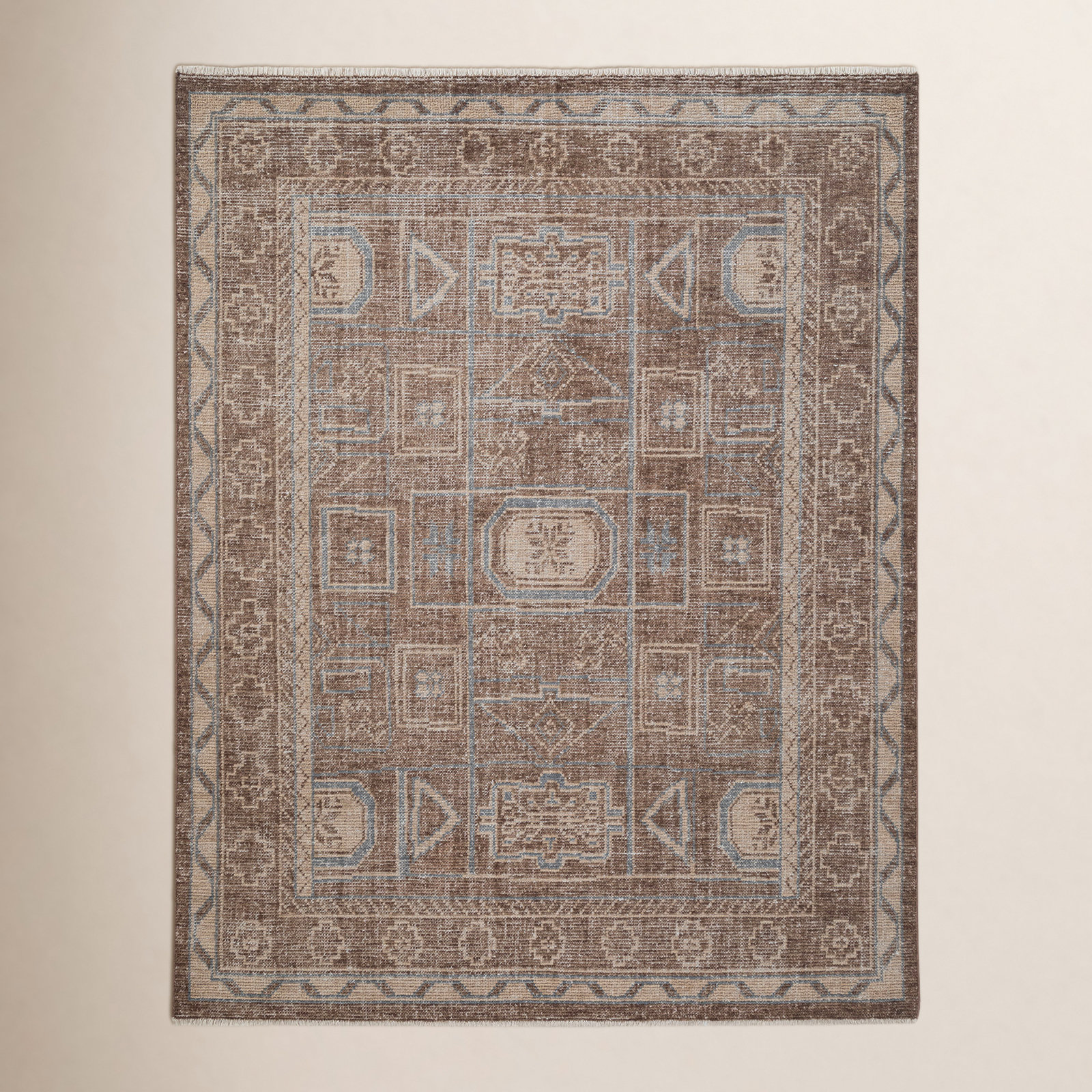 Mira Vine Hand Knotted Wool Area Rug, Rectangle 2' x 3'